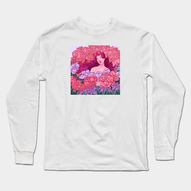 Goddess of Spring Long Sleeve T-Shirt by rebecaalvarezz